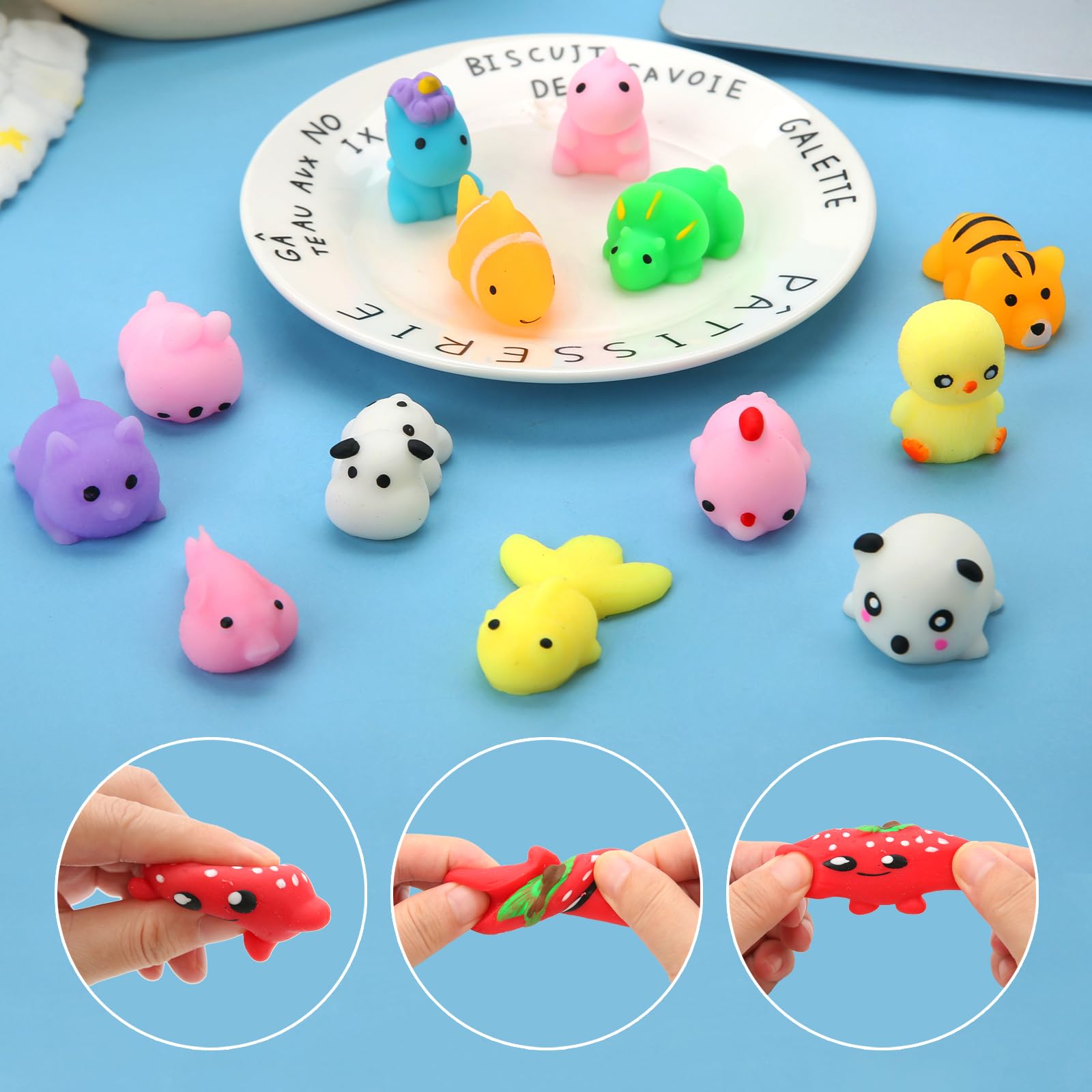 30 Pack Squishy Toys, Kawaii Squishies Party Favors for Kids 4-8 8-12 Treasure Box Toys for Classroom Birthday Xmas Gifts Goodie Bag Mini Animals Mochi Squishy Stress Relief Sensory Toys Random - Image 5
